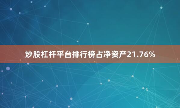 炒股杠杆平台排行榜占净资产21.76%